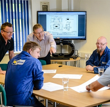 Team training around table